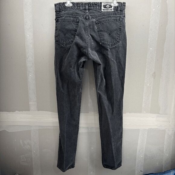 Vintage 90s Levi Strauss Silvertab 512 Dark Gray Jeans 33x33 Made In USA - Picture 6 of 14